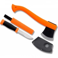 Набор Morakniv Outdoor Kit Orange, нож Morakniv 2000 нержавеющая сталь, цвет оранжевый + топор купить в Махачкале