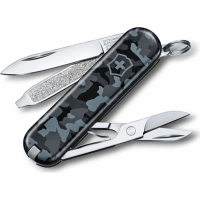 Нож перочинный Victorinox  Classic, сталь X55CrMo14, рукоять Cellidor®, синий камуфляж купить в Махачкале