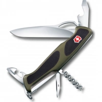 Нож перочинный Victorinox RangerGrip 61 0.9553.MC4 130мм 11 функций чёрно-зеленый купить в Махачкале