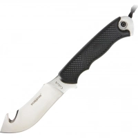 Нож с фиксированным клинком Camillus Parasite® Gut Hook, сталь AUS-8, рукоять термопластик GRN, чёрный купить в 