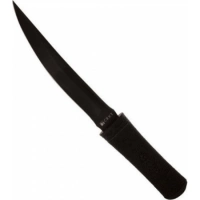 Нож с фиксированным клинком CRKT Hissatsu (Black), сталь 440A, рукоять пластик/резина купить в 