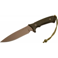 Нож с фиксированным клинком Spartan Blades Harsey Difensa, сталь CPM-S35VN Flat Dark Earth, рукоять зеленая микарта, чехол мультикам купить в Махачкале