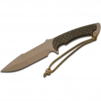 Нож с фиксированным клинком Spartan Blades Horkos, сталь CPM-S35VN Flat Dark Earth, рукоять зеленая микарта, чехол мельтикам купить в Махачкале