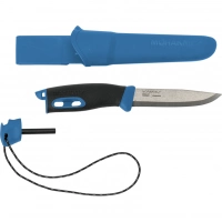 Нож с фиксированным лезвием Morakniv Companion Spark (S) Blue, сталь Sandvik 12C27, рукоять резина/пластик купить в Махачкале