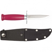 Нож с фиксированным лезвием Morakniv Scout 39 Safe Cerise, сталь Sandvik 12С27, рукоять береза, розовый купить в Махачкале