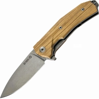 Нож складной LionSteel KUR UL Olive Wood Flipper, сталь Uddeholm Sleipner®, рукоять оливковое дерево купить в Махачкале