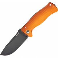 Нож складной LionSteel SR1A OB ORANGE, сталь D2 Black Finish, рукоять алюминий (Solid®), оранжевый купить в Махачкале