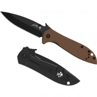 Складной нож Kershaw Emerson CQC-4K K6054BRNBLK, сталь 8Cr14MoV, рукоять сталь/G-10 купить в Махачкале