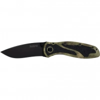 Складной полуавтоматический нож KERSHAW Blur Camo, сталь Sandvik 14C28N, рукоять камуфляж алюминий купить в Махачкале